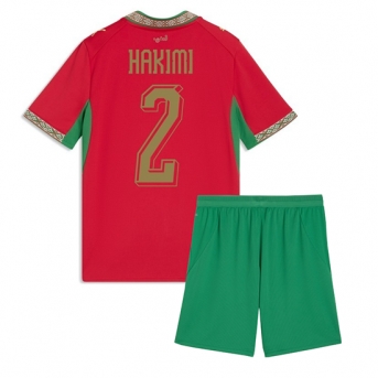 Billige Fotballdrakt Marokko Achraf Hakimi #2 Replika Hjemmedraktsett Barn VM 2026 Kortermet (med bukser)